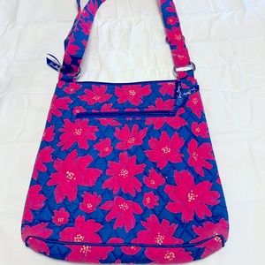 Vera Bradley Hipster Art Poppies Crossbody Purse.
